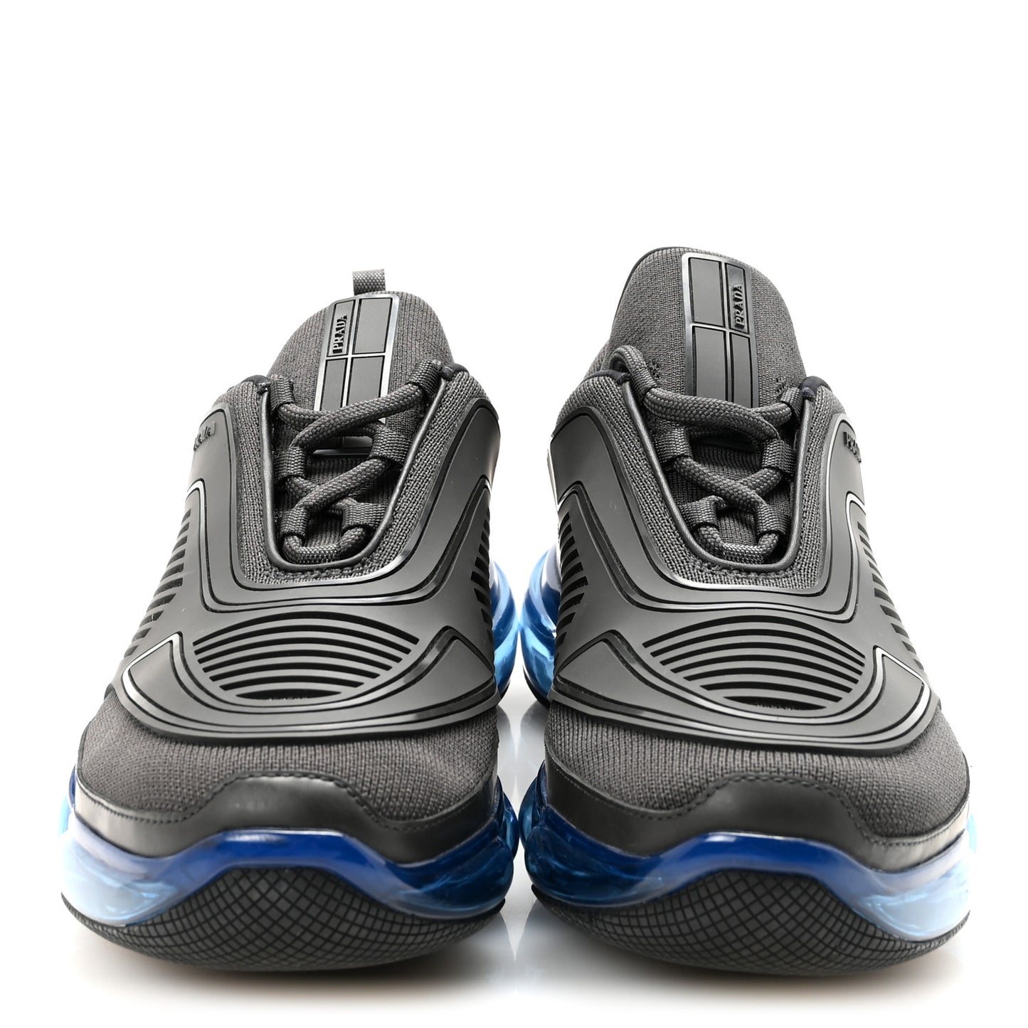 Rubber Knit Fabric Mens Cloudbust Air Sneakers 8.5 Grey Blue