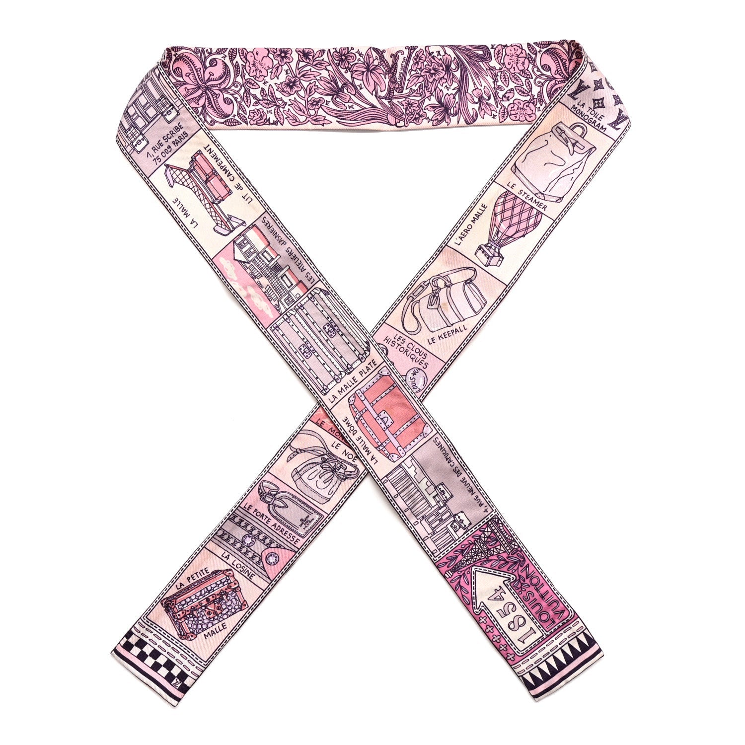 Louis Vuitton Silk Jeu De Louis BB Bandeau Pink 1 of 6