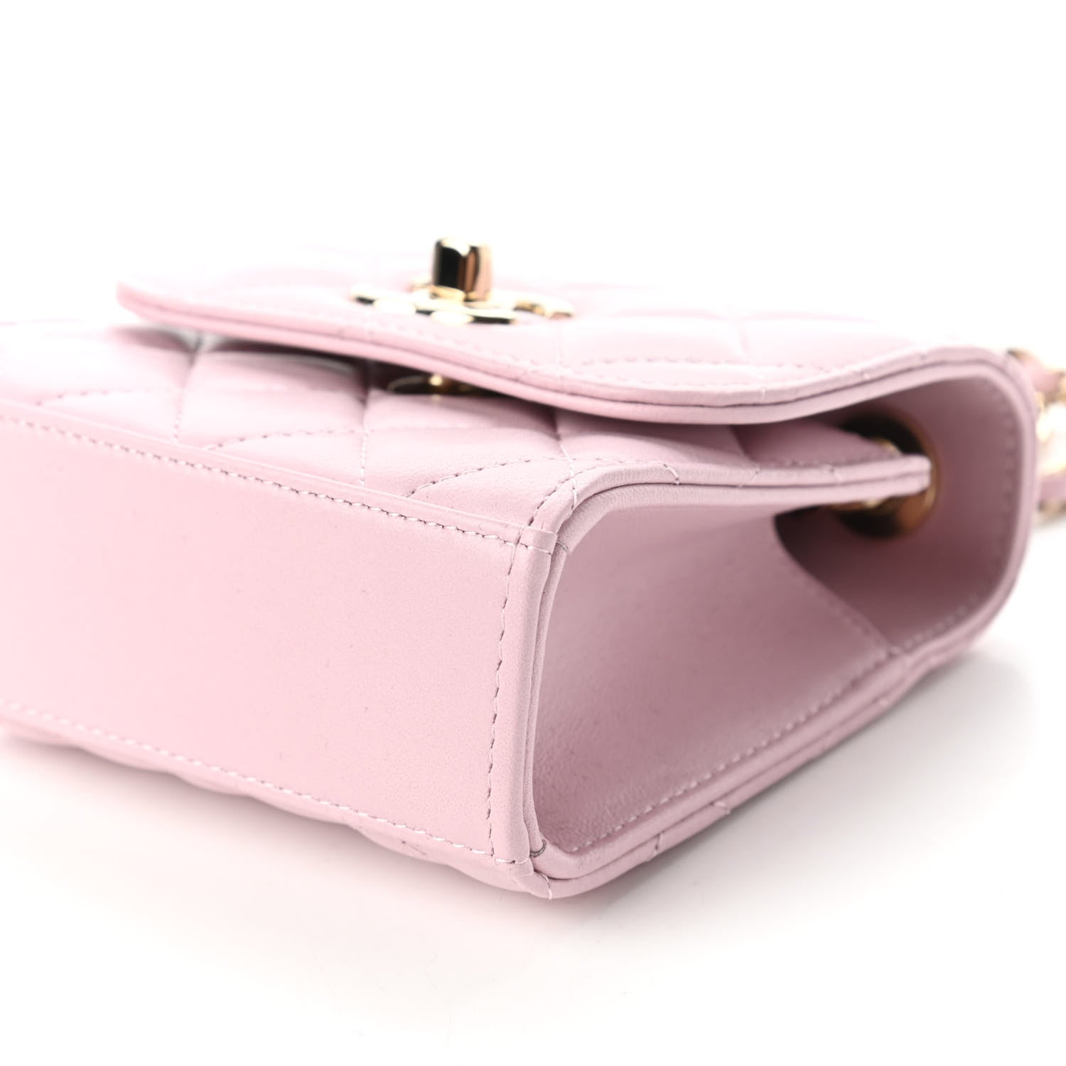 Chanel Lambskin Quilted Mini Trendy CC Clutch With Chain Light Pink 7 of 11