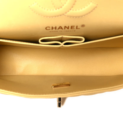 Chanel Caviar Quilted Small Double Flap Light Yellow 5 of 11