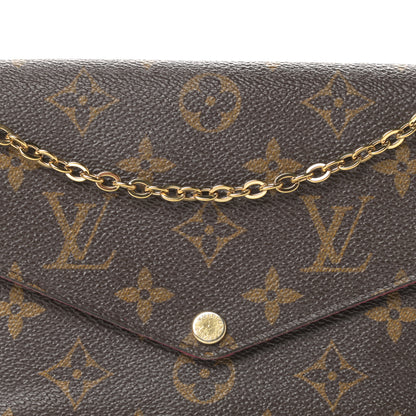 Louis Vuitton Monogram Pochette Felicie Chain Wallet Fuchsia 14 of 15