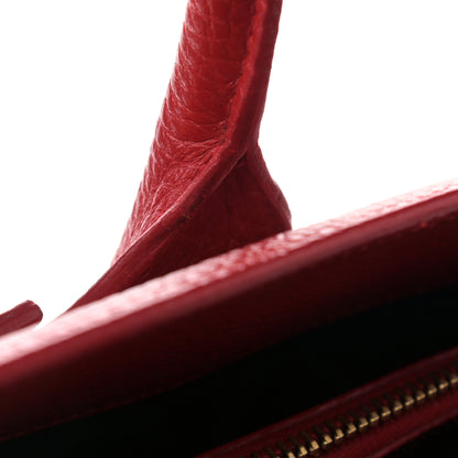 Saint Laurent Grained Calfskin Small Sac De Jour Lipstick Red 15 of 15