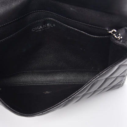 Chanel Lambskin Quilted Clutch With Chain Flap Black 5 of 14