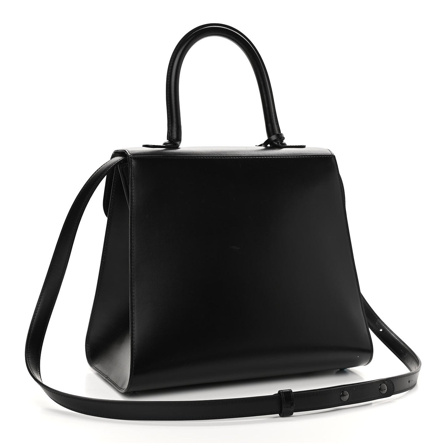 Calfskin MM L'Humour Brillant Satchel Black