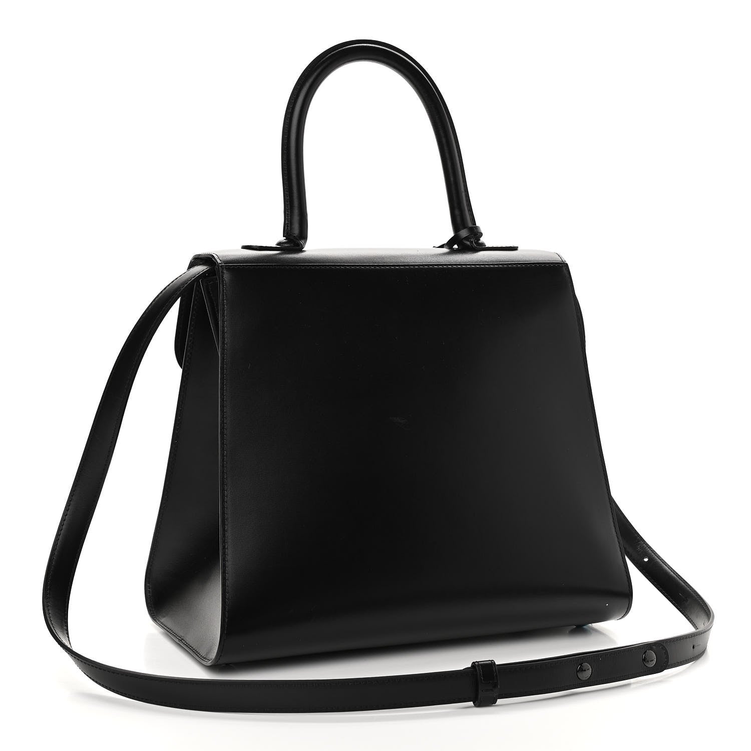 Delvaux Calfskin MM L'Humour Brillant Satchel Black 3 of 13
