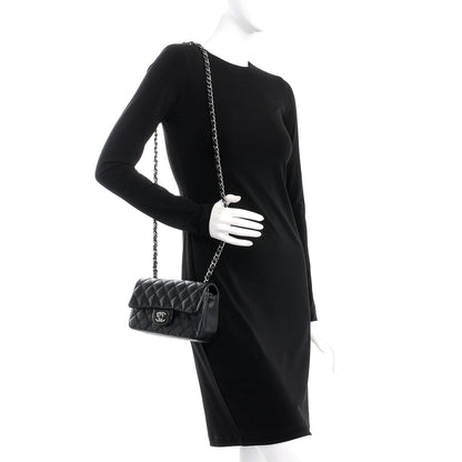 Chanel Iridescent Caviar Quilted Mini Rectangular Flap Black 2 of 8