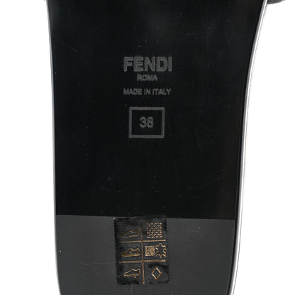 Fendi Satin FF Fendi Feel Slide Sandals 38 Tobacco Black 9 of 9