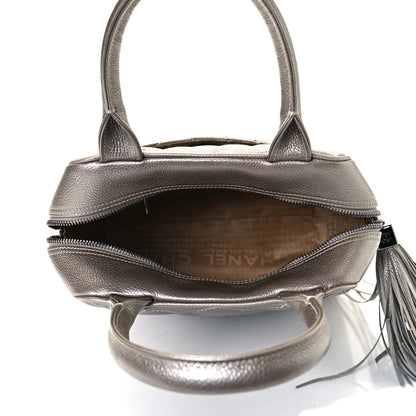 Chanel Metallic Caviar Quilted Vertical Bowler Light Gold 7 of 7