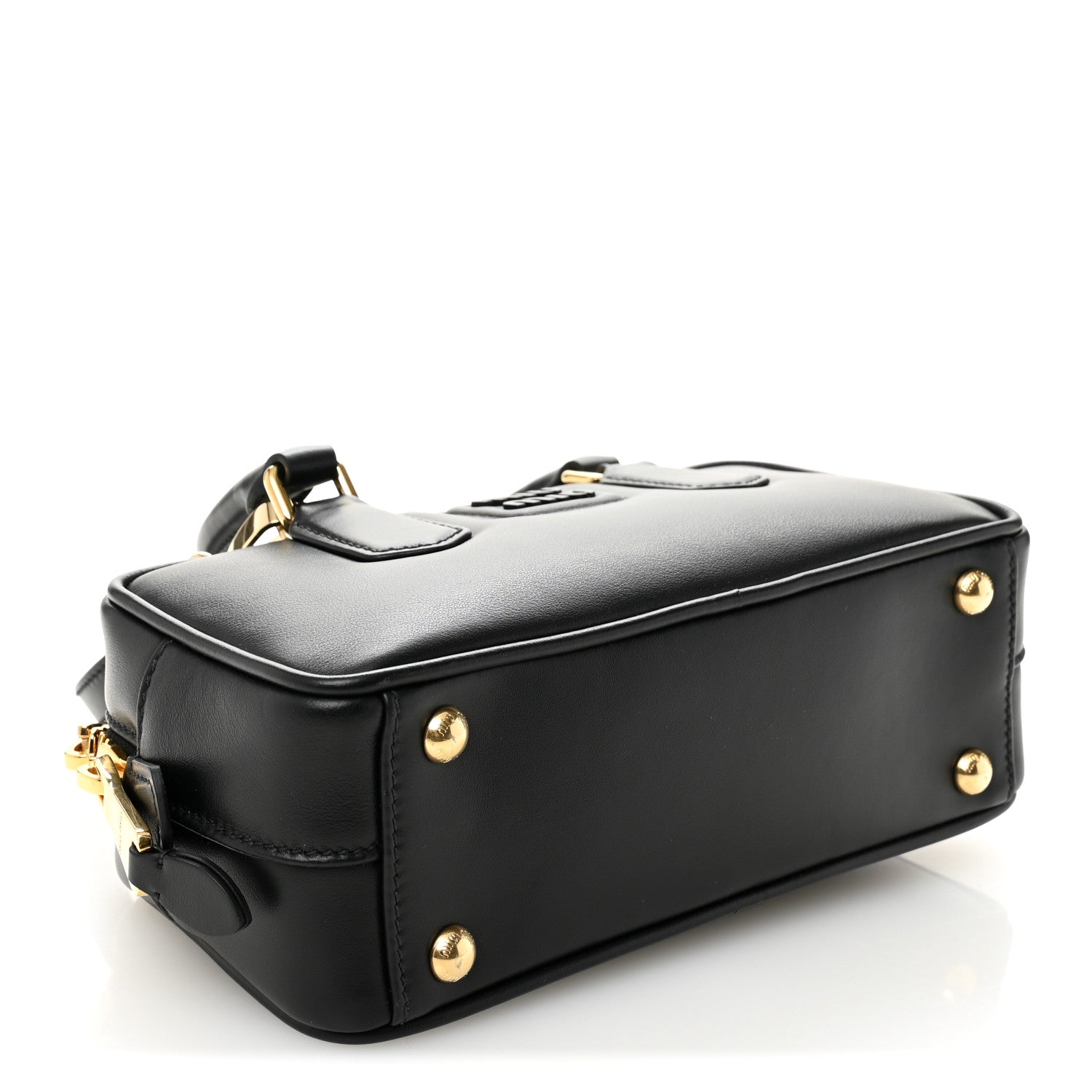 Miu Miu Calfskin Regular Arcadie Top Handle Bag Black 1783561