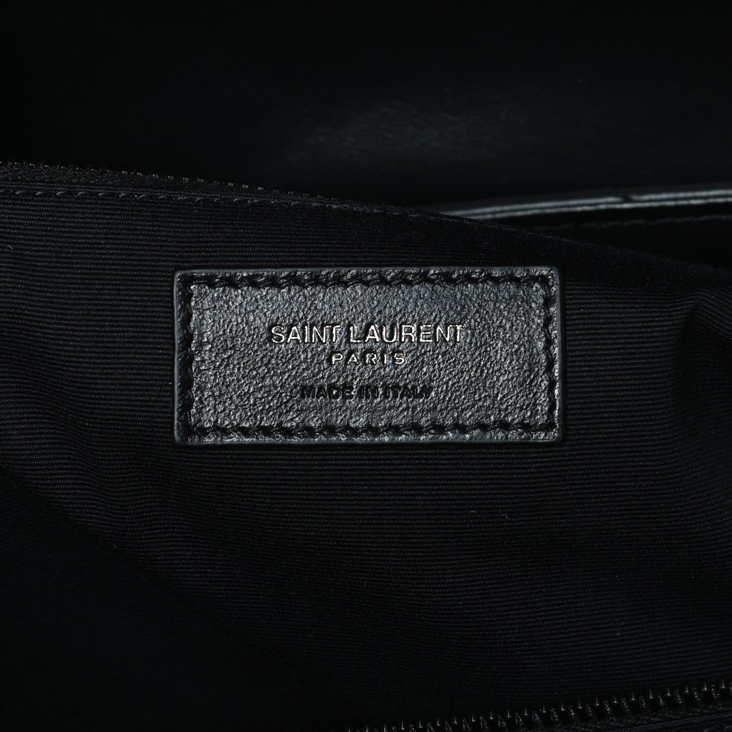 Calfskin Y Quilted Monogram Large Loulou Chain Satchel Black
