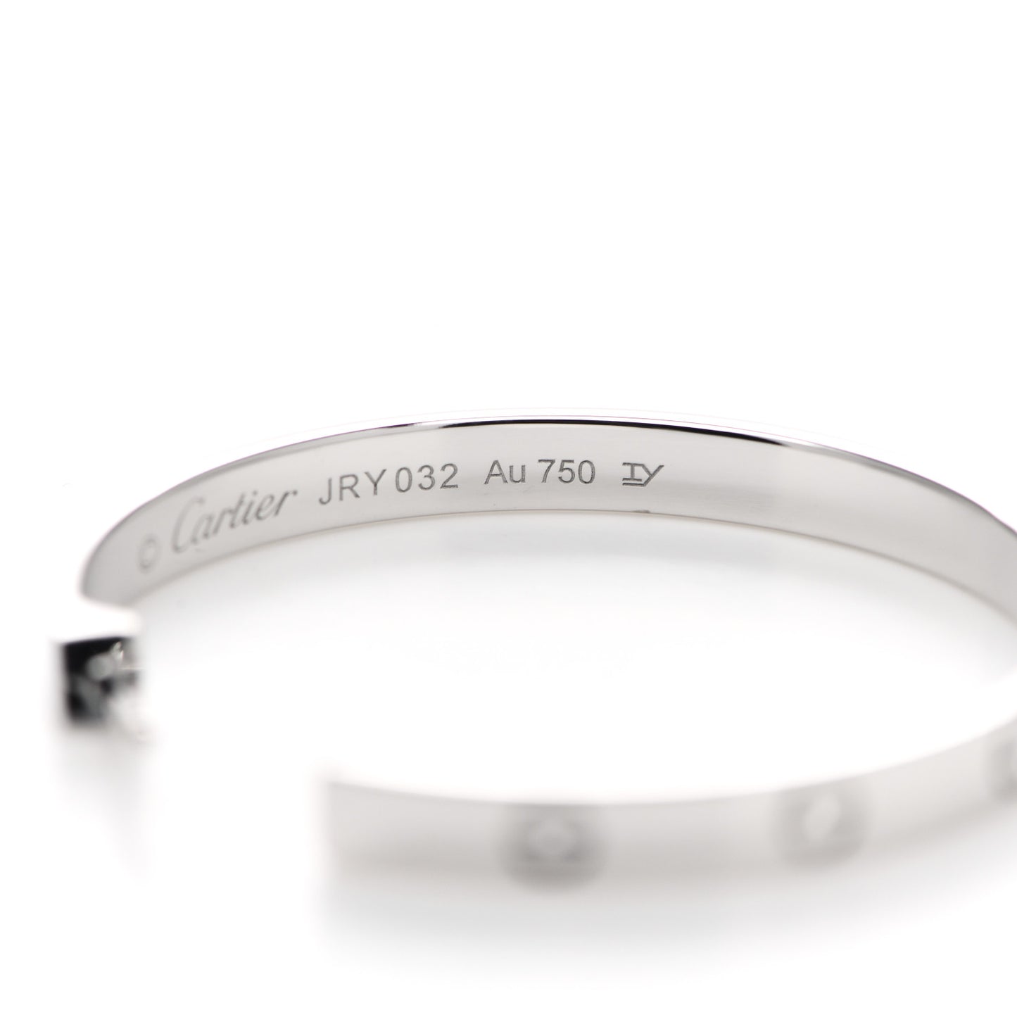 18K White Gold Large LOVE Hoop Earrings