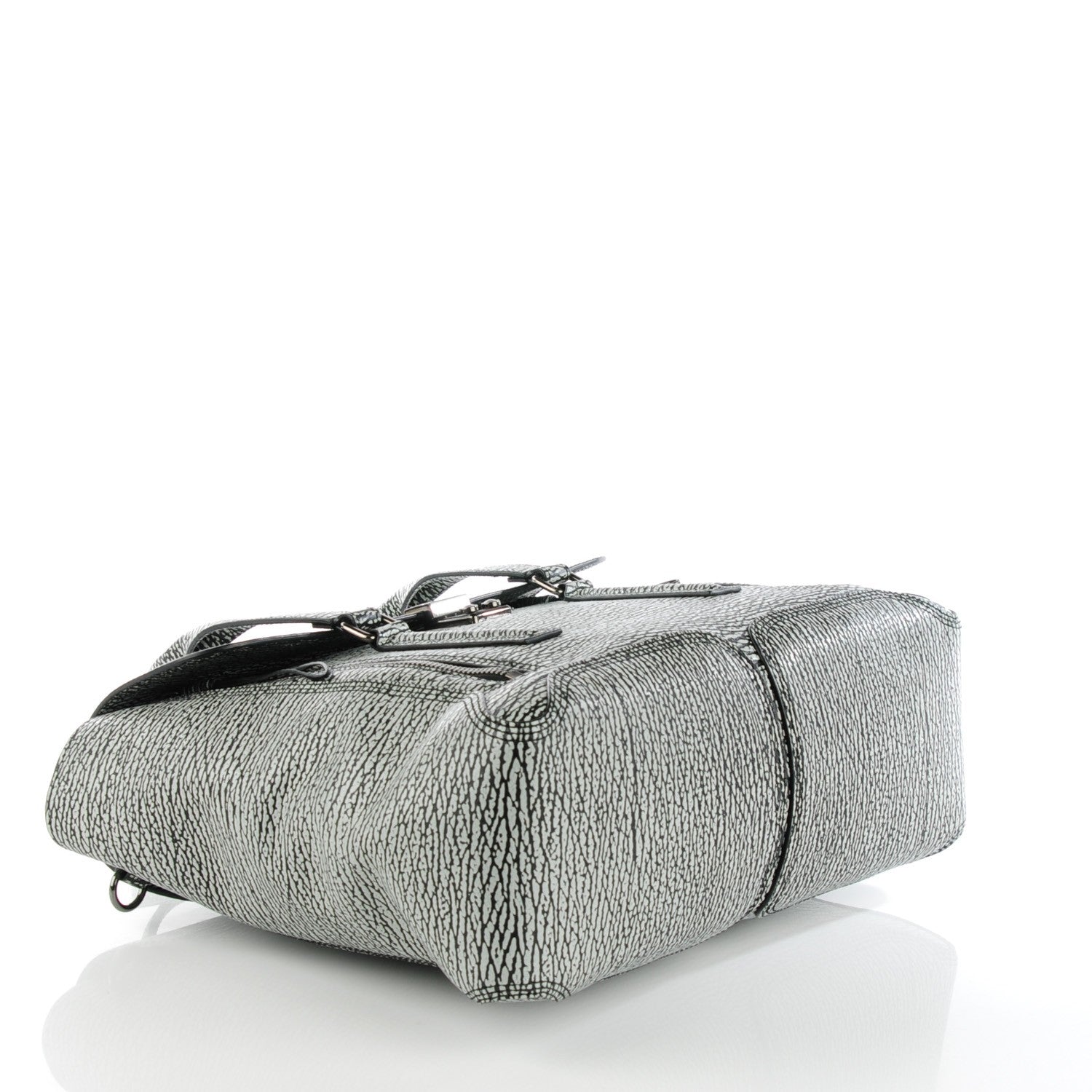 3.1 Phillip Lim 3.1 Textured Calfskin Large Pashli Satchel Black Cream 5 of 9