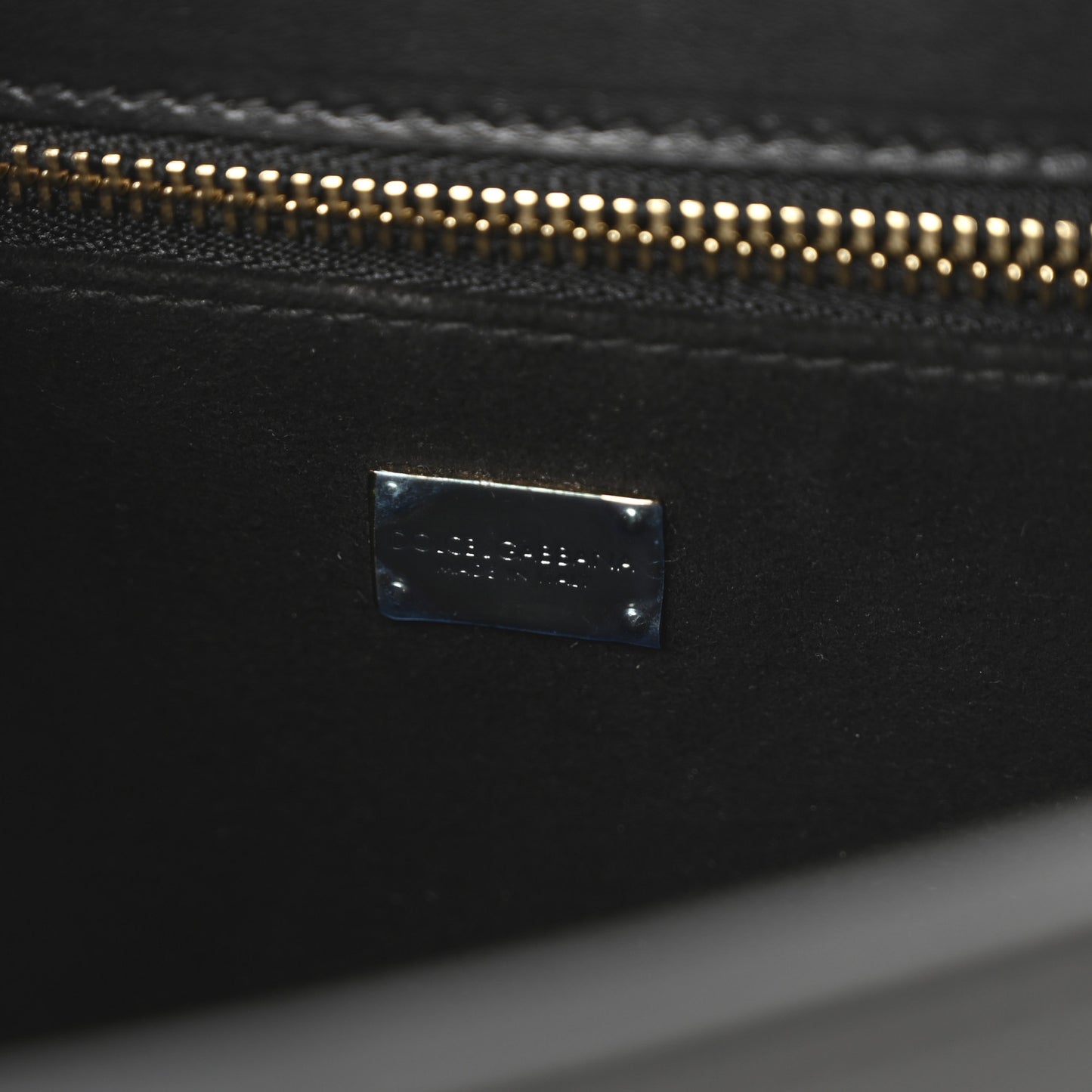 Calfskin DG Logo Flap Crossbody Bag Black