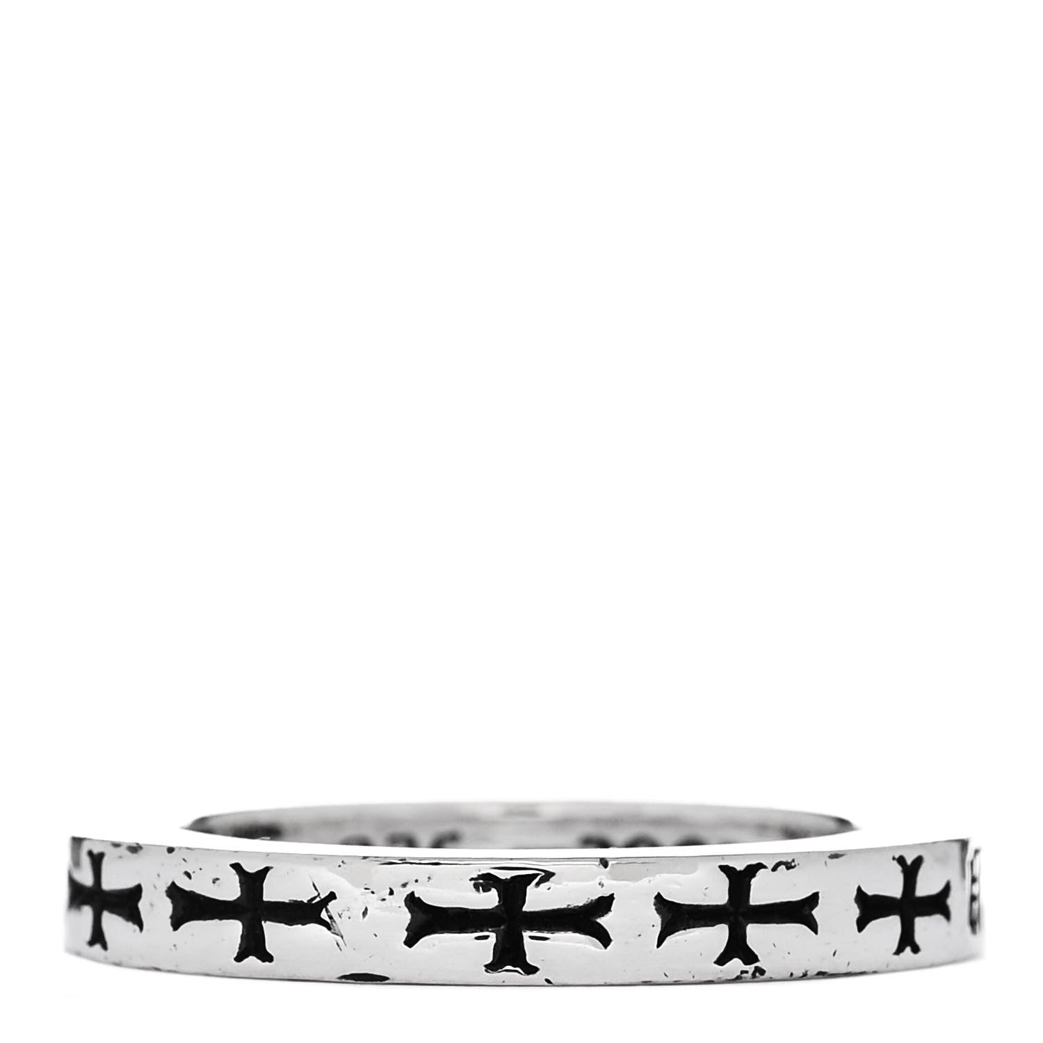 Chrome Hearts Sterling Silver CH NYC Fck You Spacer Ring 56 7.5 1 of 4