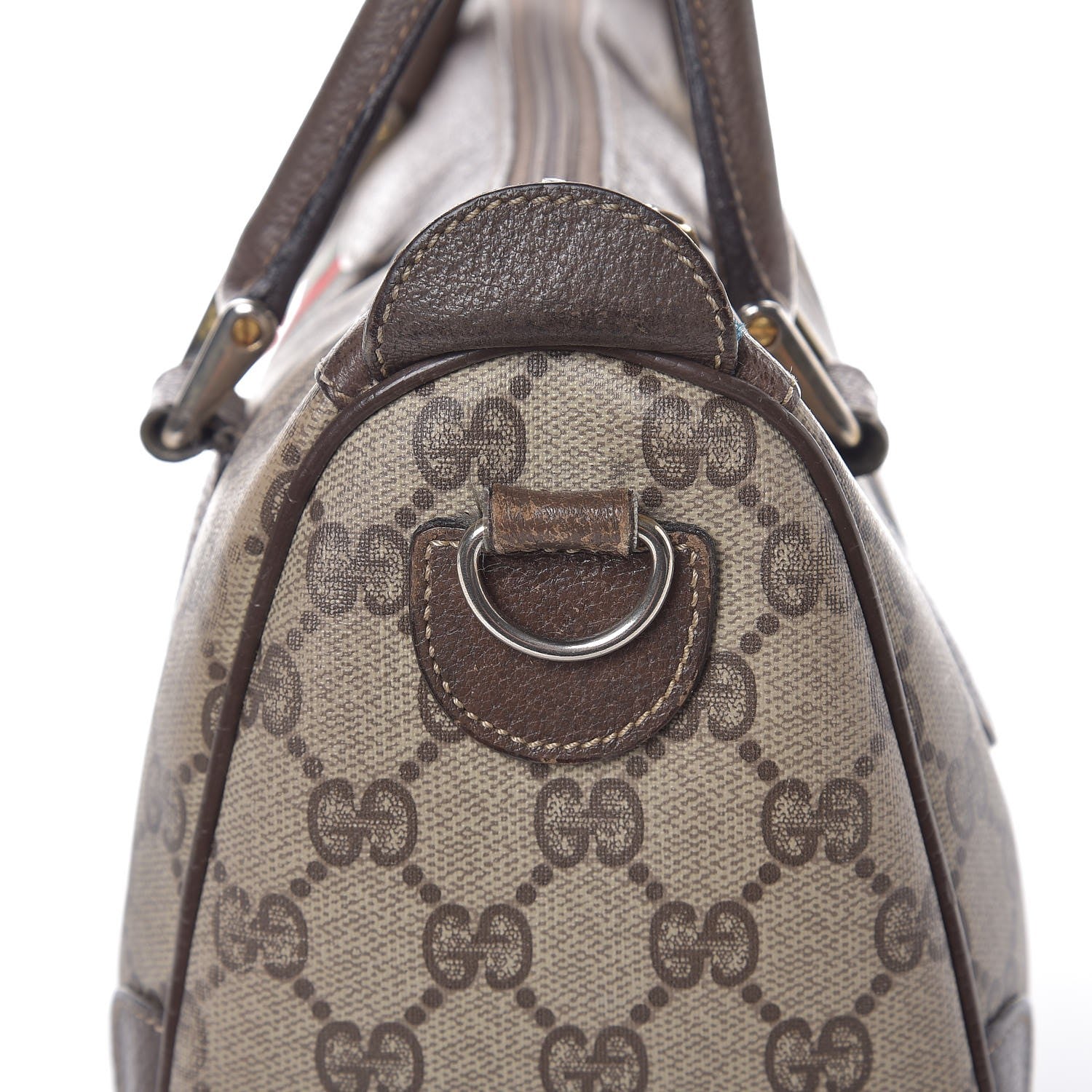 Gucci GG Plus Monogram Vintage Web Small Boston Dark Brown 22 of 25