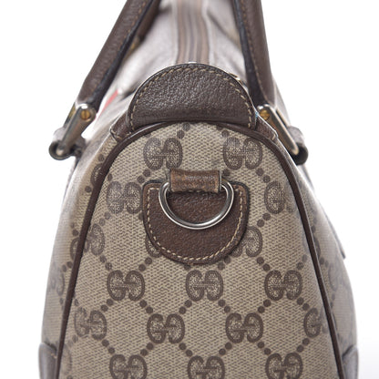 Gucci GG Plus Monogram Vintage Web Small Boston Dark Brown 22 of 25