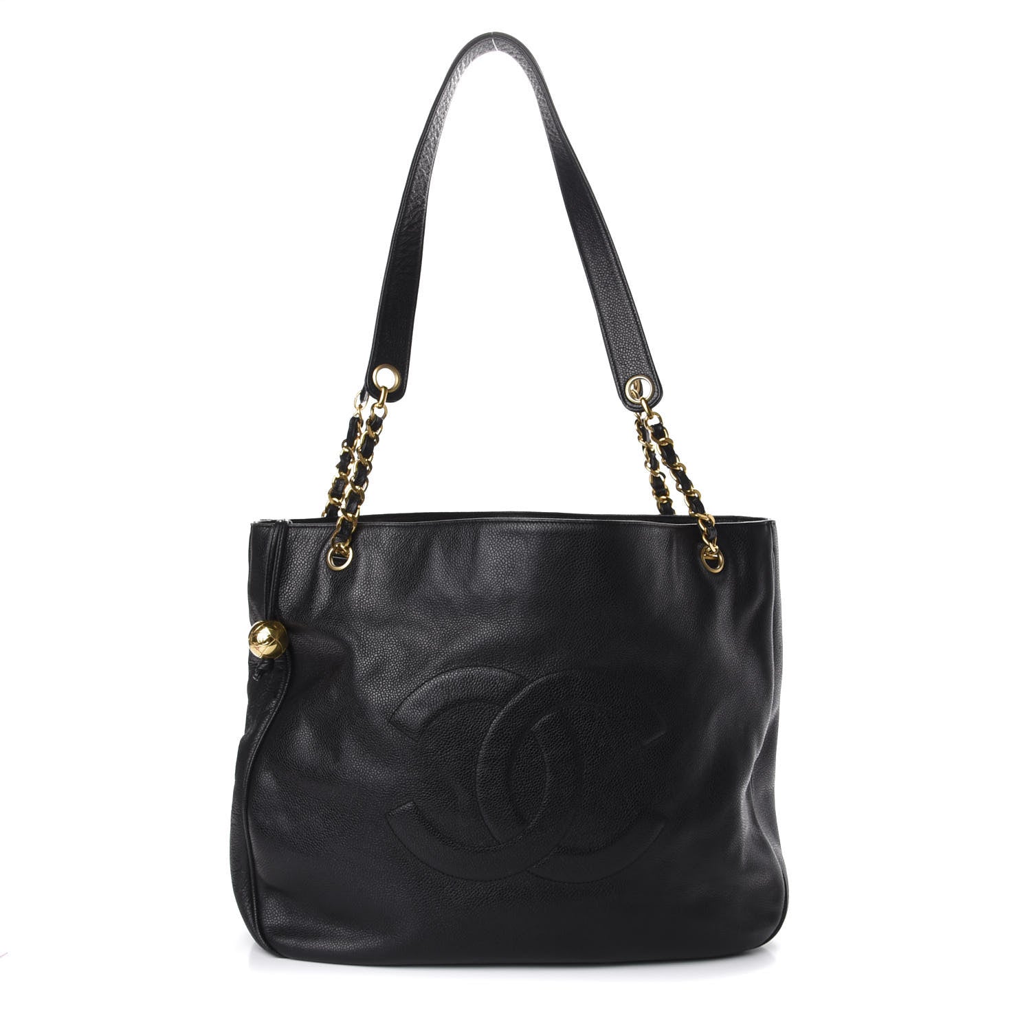 Chanel Caviar Large CC Shoulder Bag Black 1 of 13
