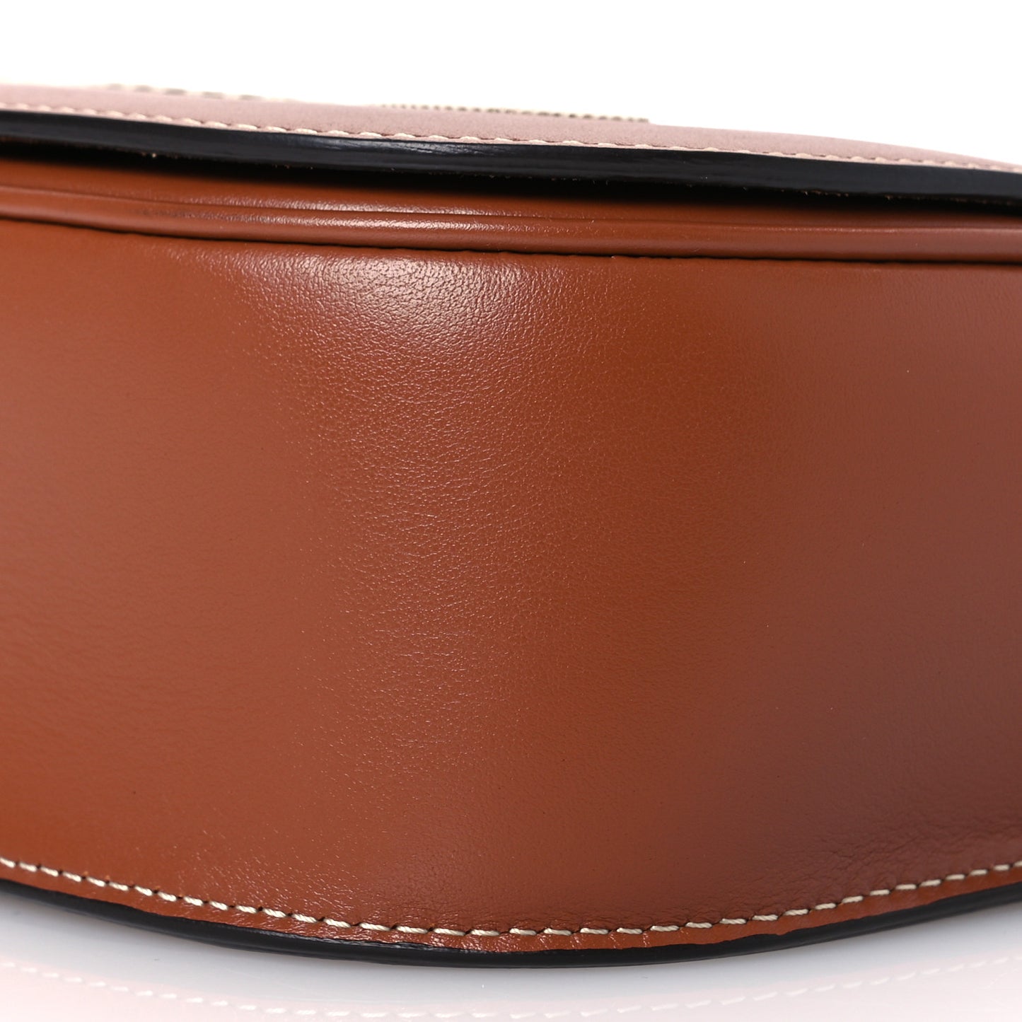 Smooth Calfskin Cuir Triomphe Embroidered Folco Crossbody Bag Tan