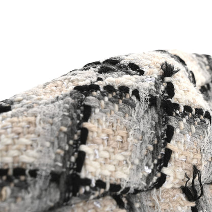 Chanel Cotton Tweed CC Beret S White Black Multicolor 10 of 11