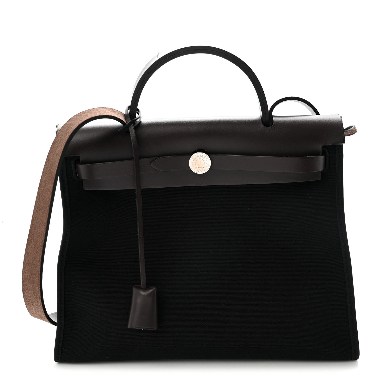 Hermes Toile Vache Hunter Herbag Zip 31 PM Ebene Black 1 of 11