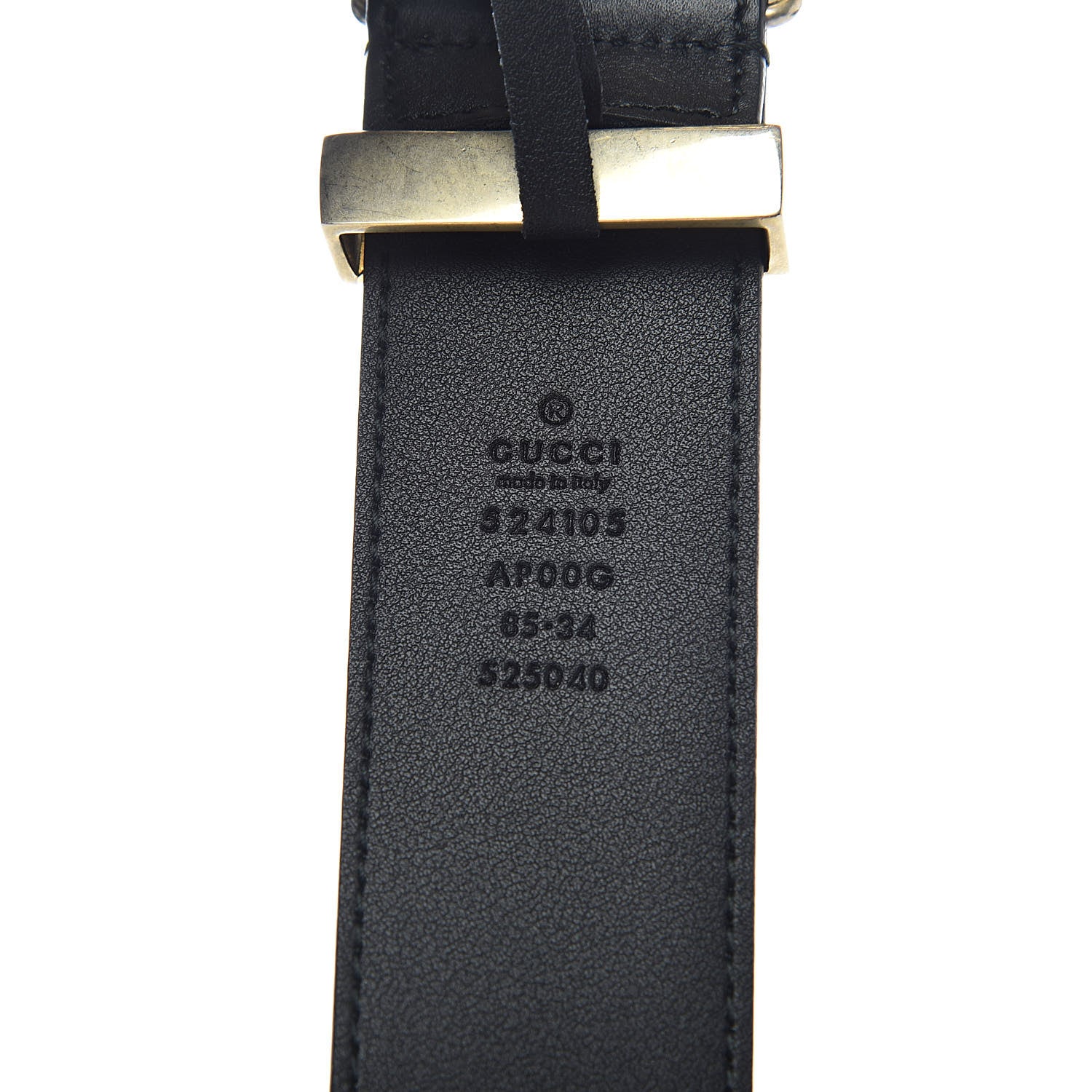 Gucci Moon Calfskin Torchon Double G 40mm Belt 85 34 Black 4 of 6