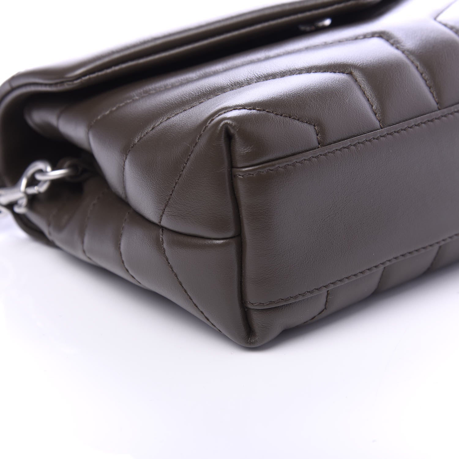 Saint Laurent Calfskin Y Quilted Monogram Toy Loulou Crossbody Bag Faggio 6 of 9