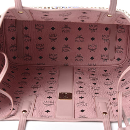 MCM Visetos Medium Liz Reversible Shopper Tote Soft Pink 8 of 14