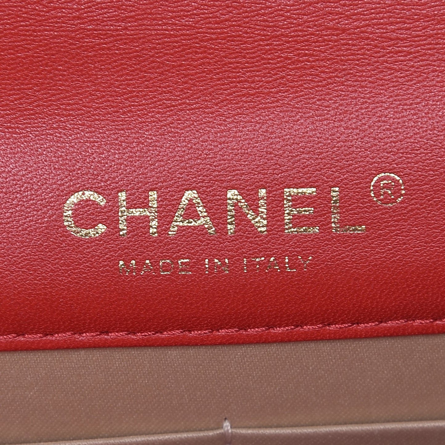 Lambskin Quilted Golden Class Wallet on Chain WOC Red