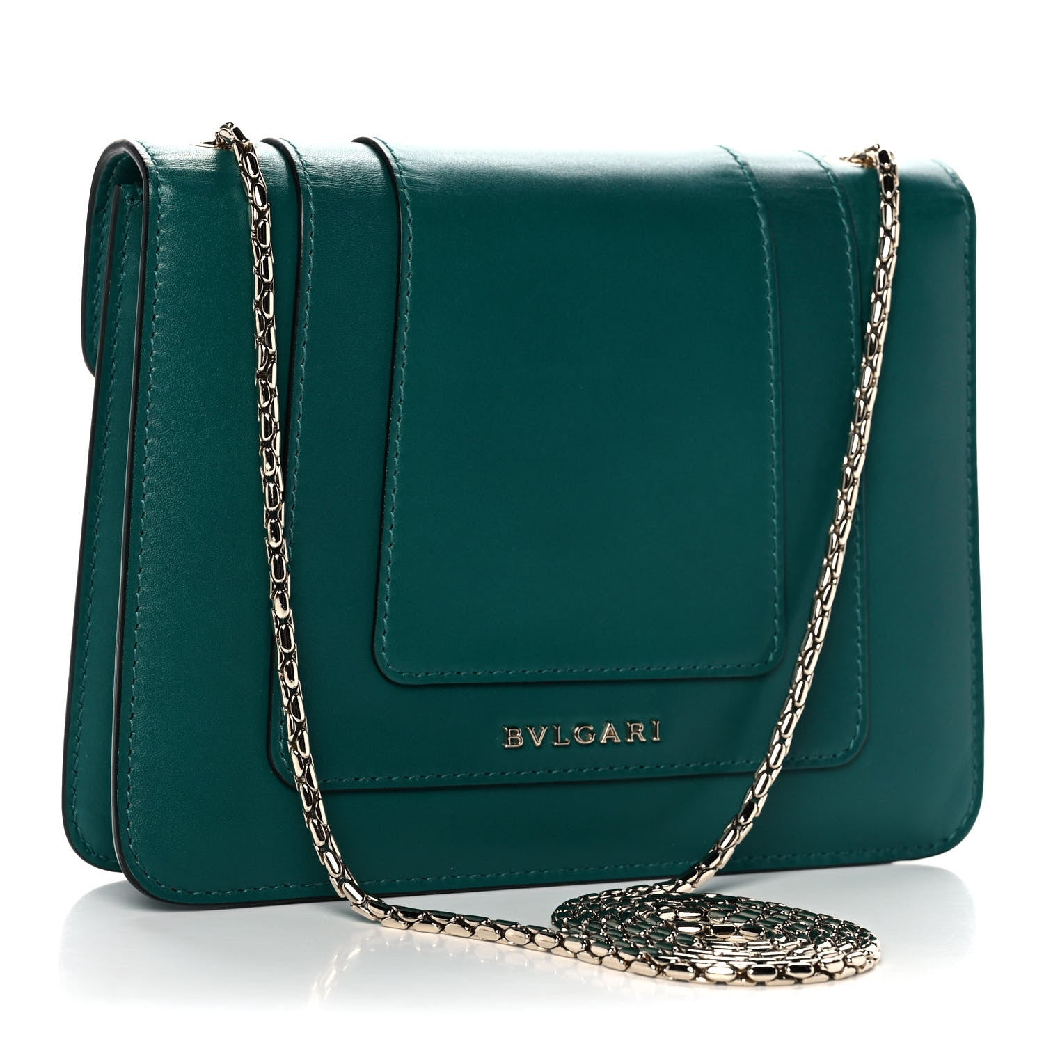 Bulgari Calfskin Serpenti Forever Crossbody Bag Emerald Green 3 of 12
