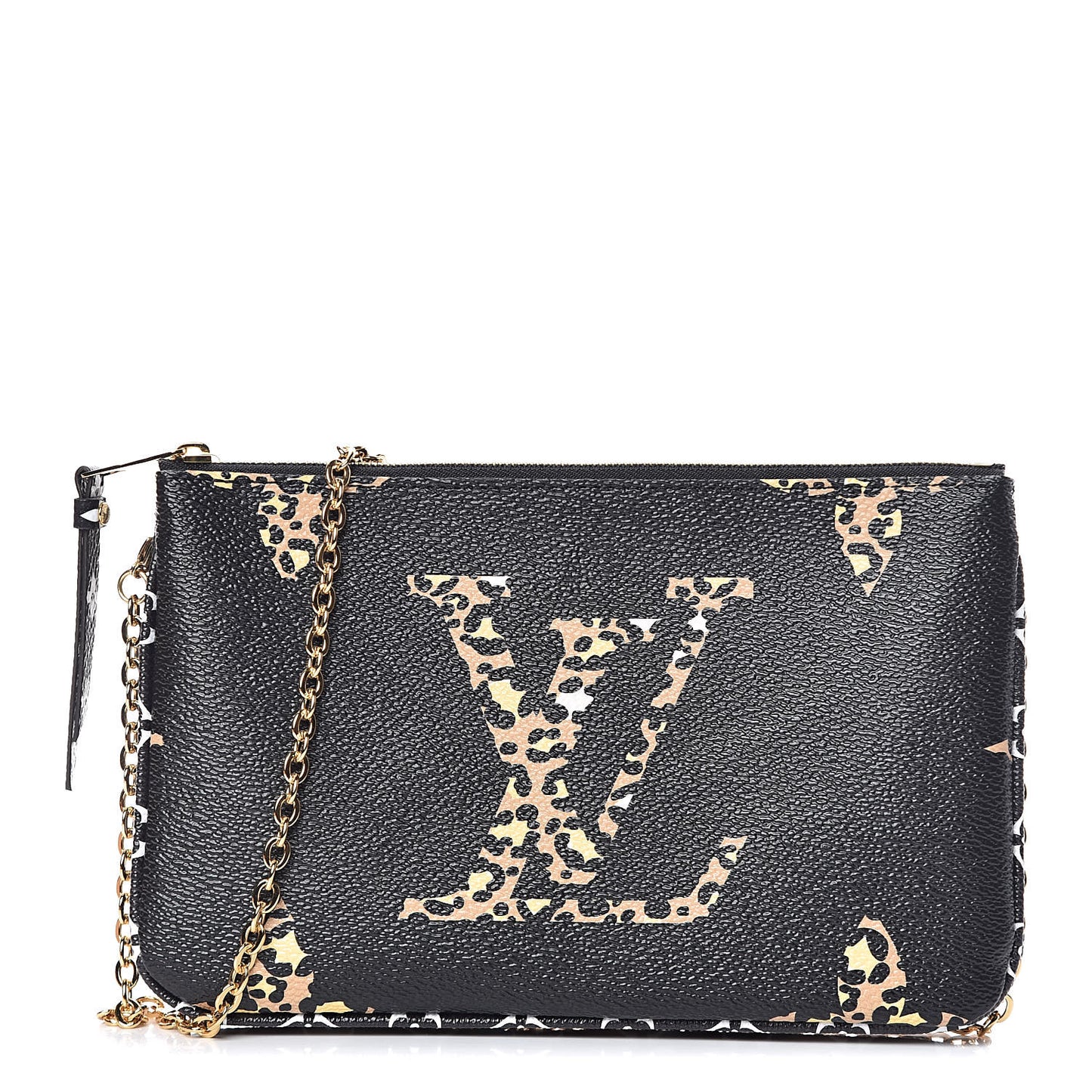 Monogram Giant Jungle Pochette Double Zip Black