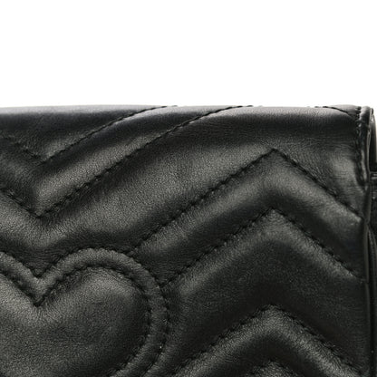 Gucci Calfskin Matelasse Super Mini GG Marmont Shoulder Bag Black 21 of 21