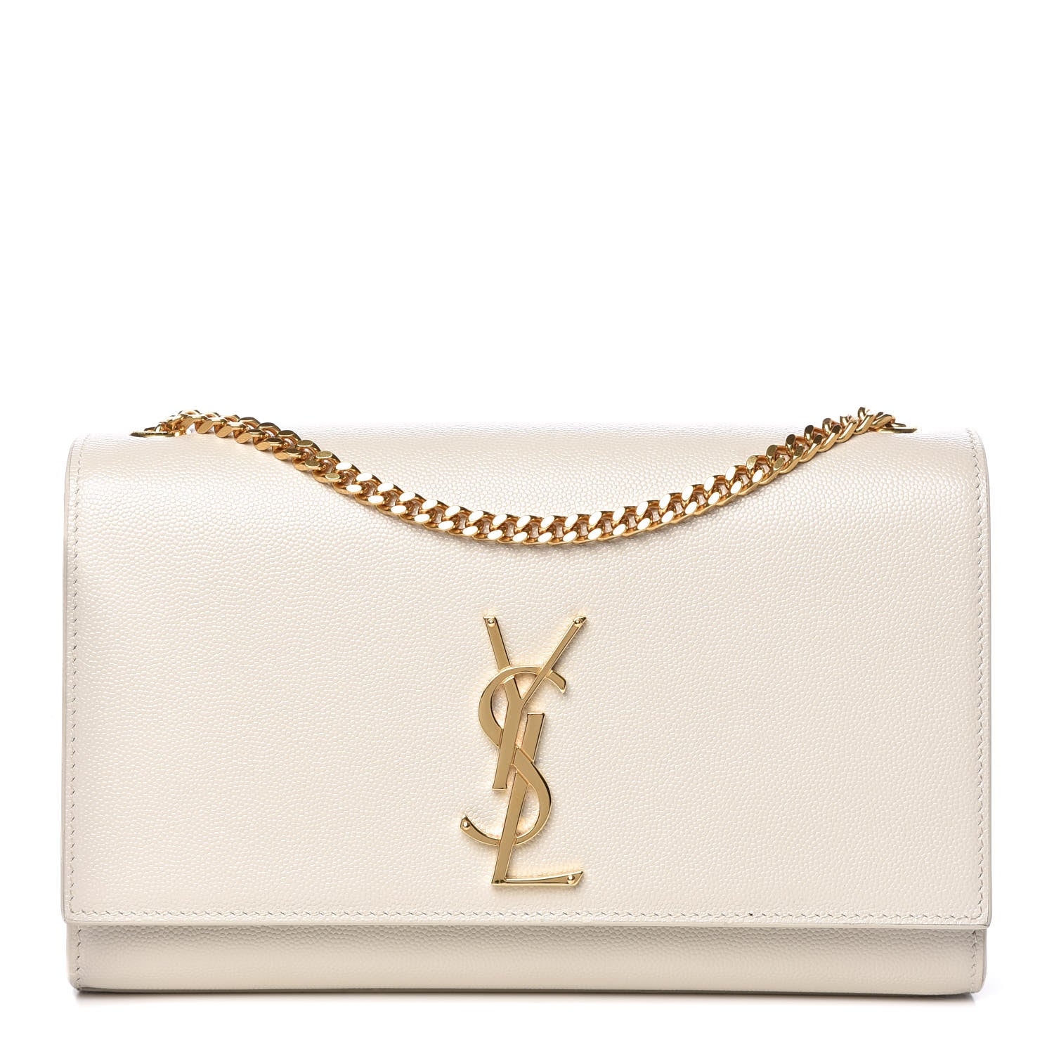 Saint Laurent Grain De Poudre Medium Classic Monogram Kate Satchel Porcellana 1 of 9