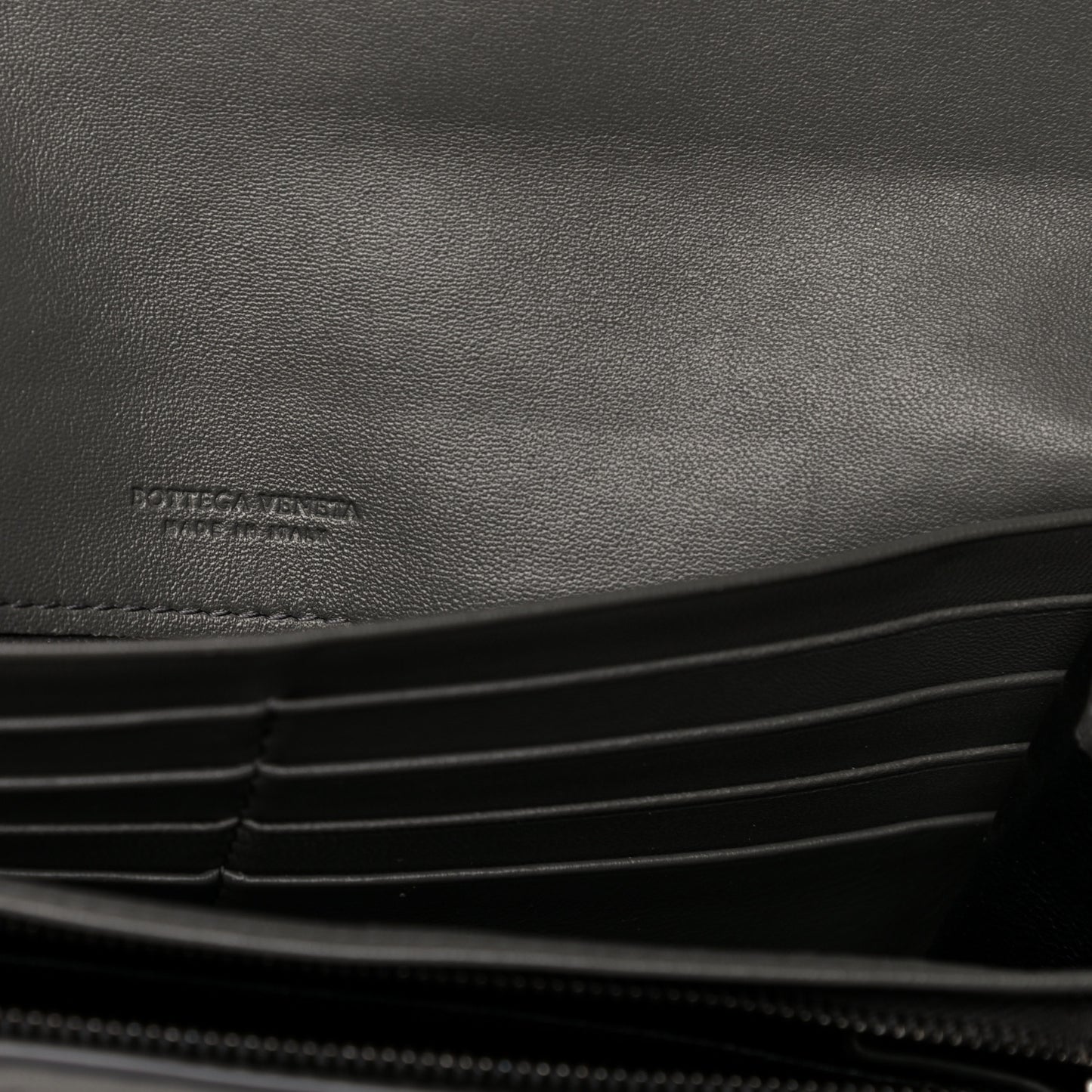 Nappa Intrecciato Continental Wallet Grey