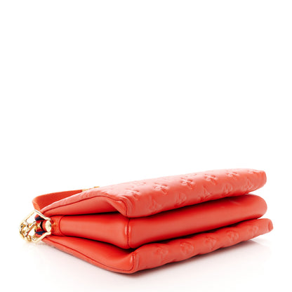 Louis Vuitton Lambskin Embossed Monogram Coussin PM Red 4 of 11