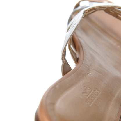Hermes Nappa Thalassa Sandals 37.5 Multicolore Camel 11 of 21