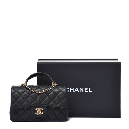 Chanel Caviar Quilted Mini Top Handle Rectangular Flap Black 10 of 10