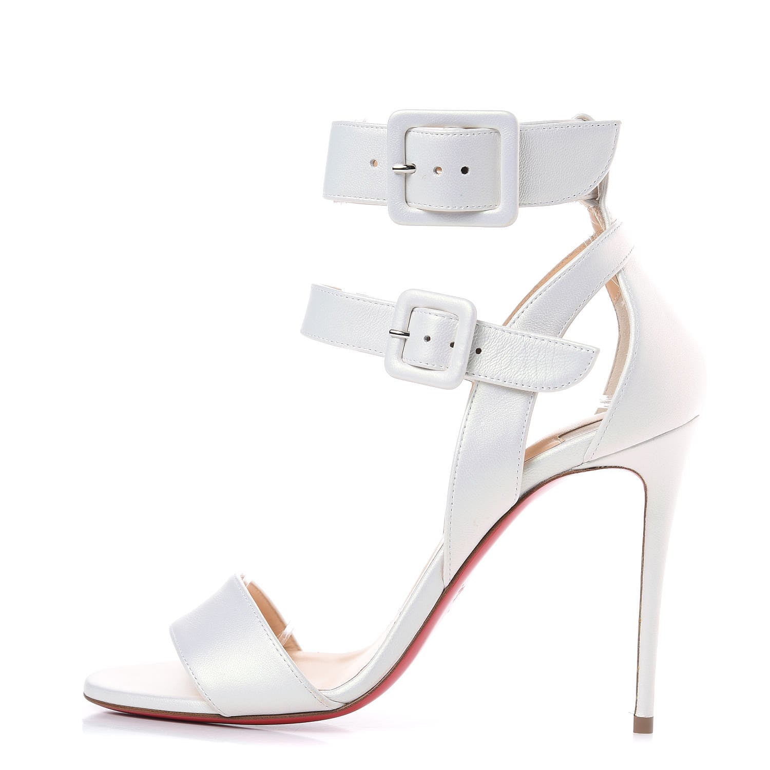 Christian Louboutin Nappa Multipot 100 Sandals 36 Snow White 1 of 11