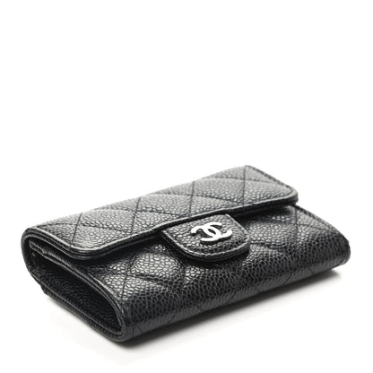 Chanel Caviar Quilted Flap Card Holder Wallet Black 4 of 9