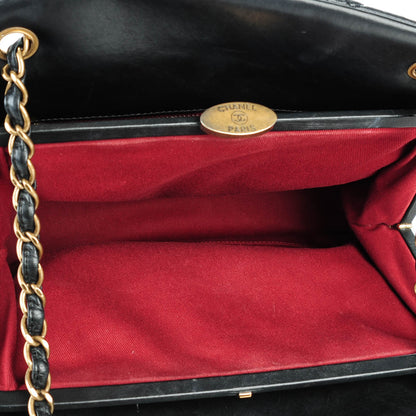 Chanel Aged Calfskin Quilted Large Mademoiselle Bowling Bag Black 6 of 8