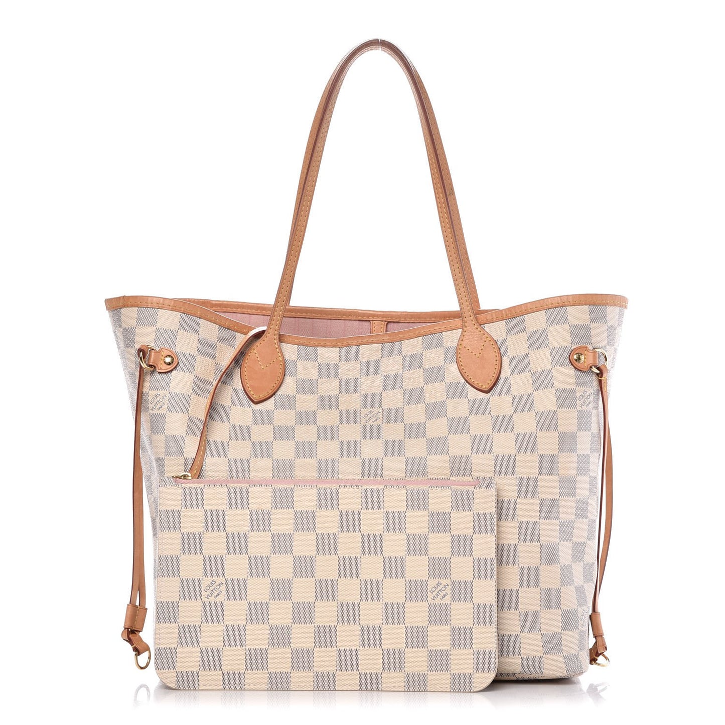 Damier Azur Neo Neverfull MM Rose Ballerine