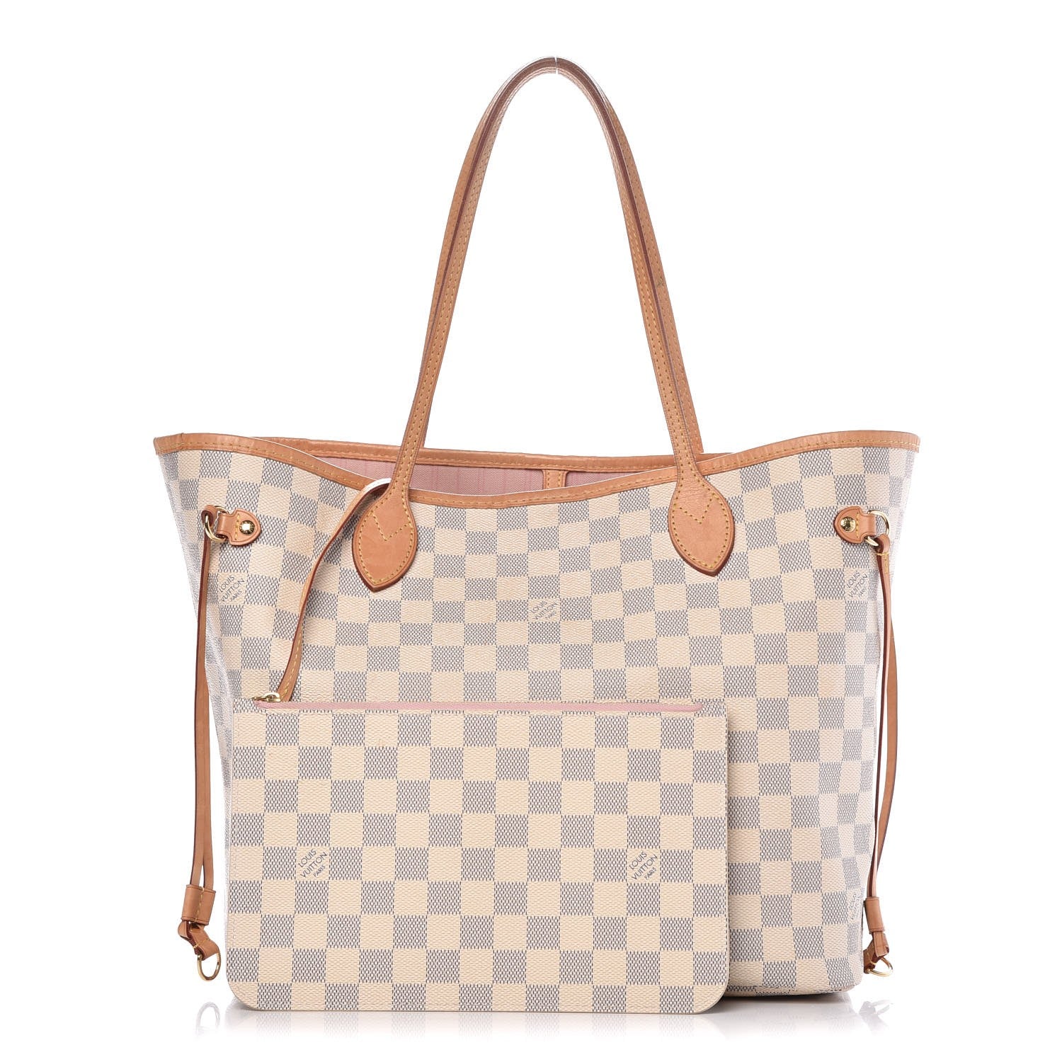 Louis Vuitton Damier Azur Neo Neverfull MM Rose Ballerine 1 of 16