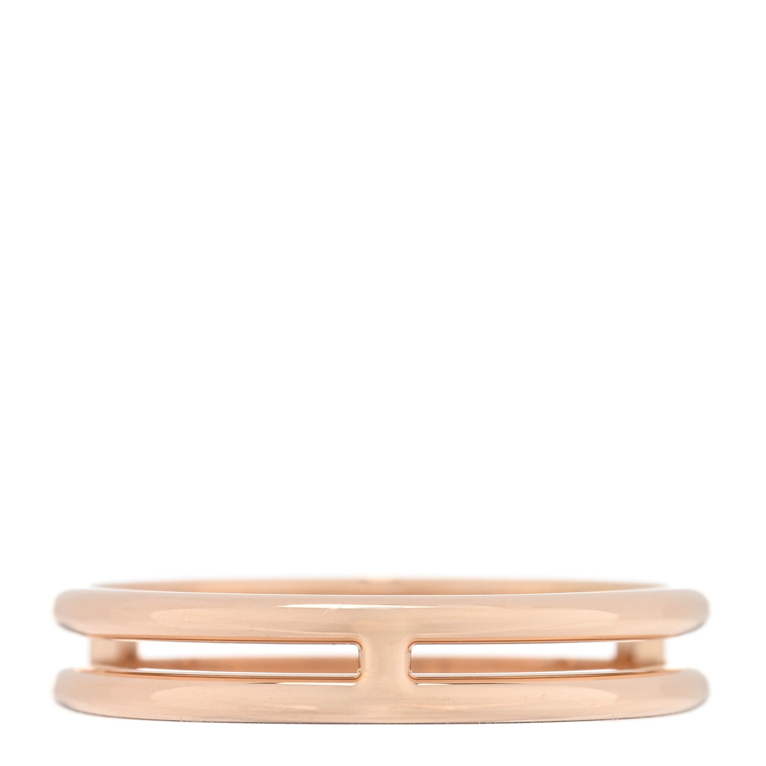 Hermes 18K Rose Gold Ariane Wedding Band Ring 52 6 3 of 4