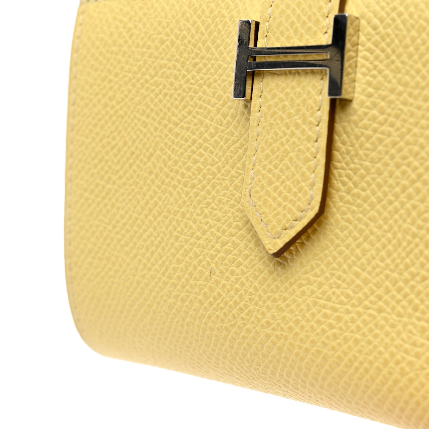 Epsom Verso Tri-Fold Bearn Compact Wallet Jaune Poussin Nata