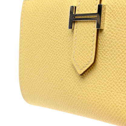 Hermes Epsom Verso Tri-Fold Bearn Compact Wallet Jaune Poussin Nata 8 of 8