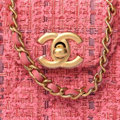 Chanel Tweed Quilted Mini Nano Kelly Shopper Pink 8 of 11