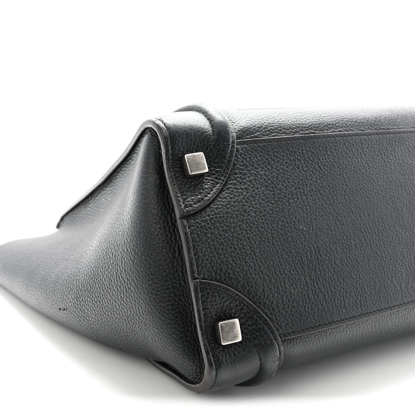 Drummed Calfskin Micro Luggage Black