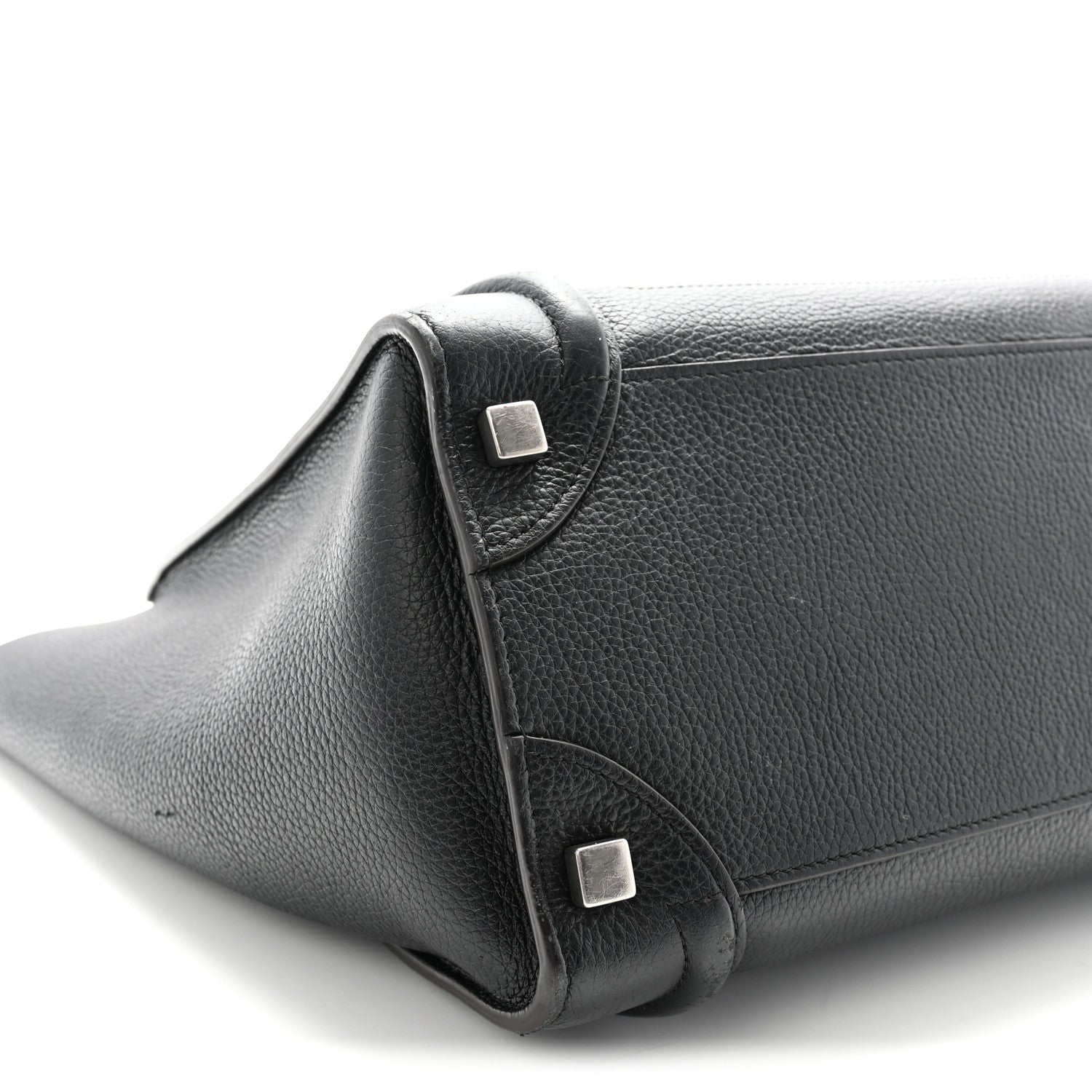 Celine Drummed Calfskin Micro Luggage Black 8 of 9