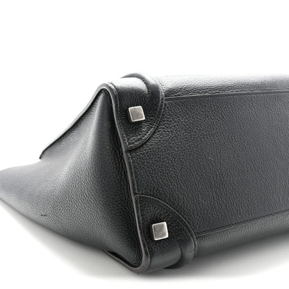 Celine Drummed Calfskin Micro Luggage Black 8 of 9