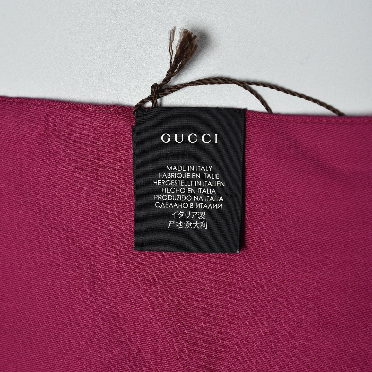 Wool Silk Monogram Scarf Fuchsia