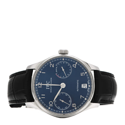 IWC Stainless Steel Alligator 42mm Portugieser 150 Years Automatic Watch Blue IW500710 2 of 4